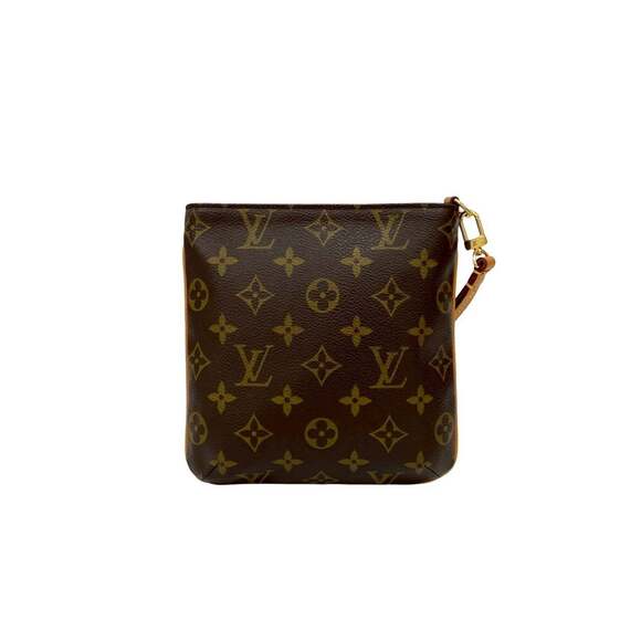 LOUIS VUITTON Authentic Brown Monogram Leather Pouch - Picture 2 of 9